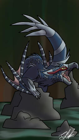 Nargacuga Fullbody + Simple Background